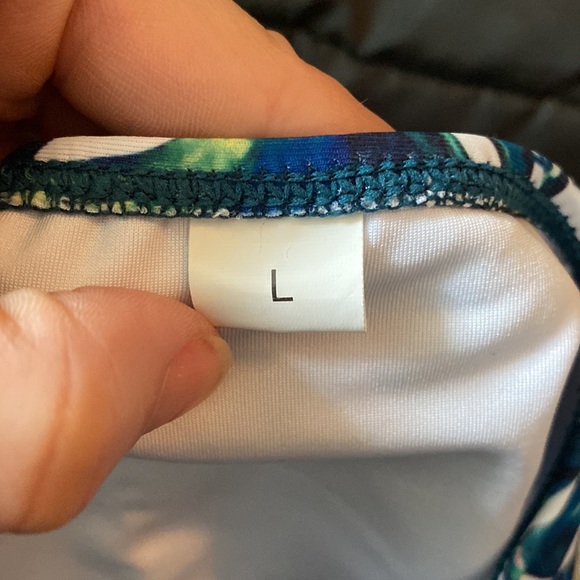 NWT Teal two piece tankini swimsuit high waisted bottoms. - Picture 6 of 9